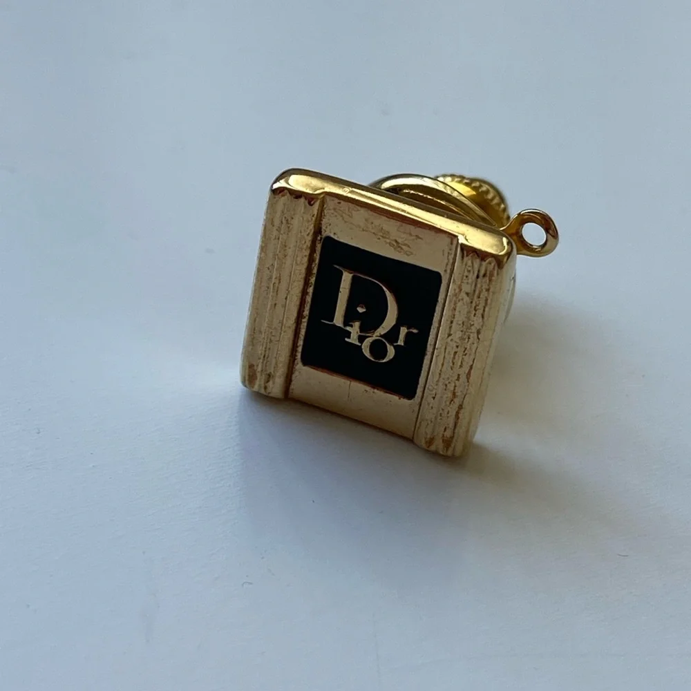 Christian Dior vintage brooch gold tone